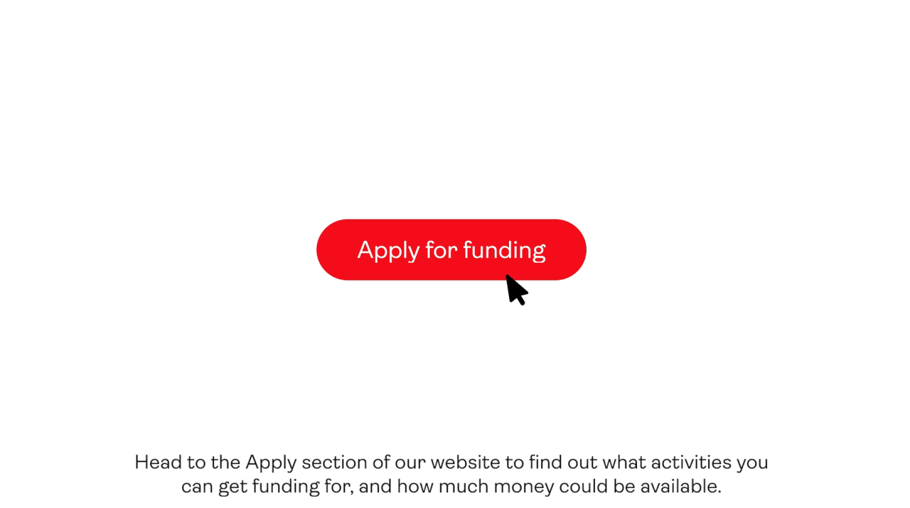 Image of the 'Apply for funding' tab.